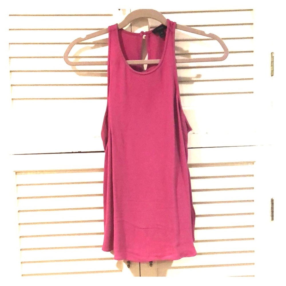 J Crew Cutaway Magenta Blouse